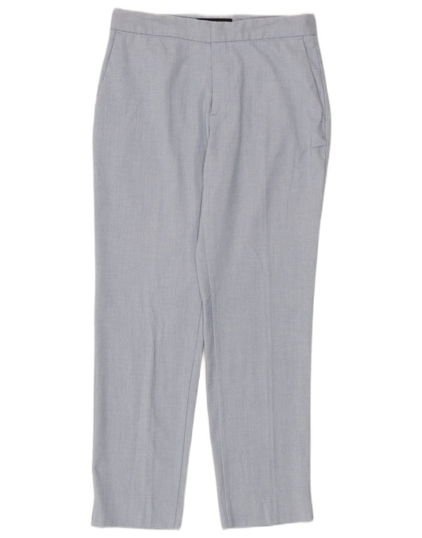 Calça Chino Reta Feminina Zara EU 38 Pequeno W28 L27 Azul Poliéster