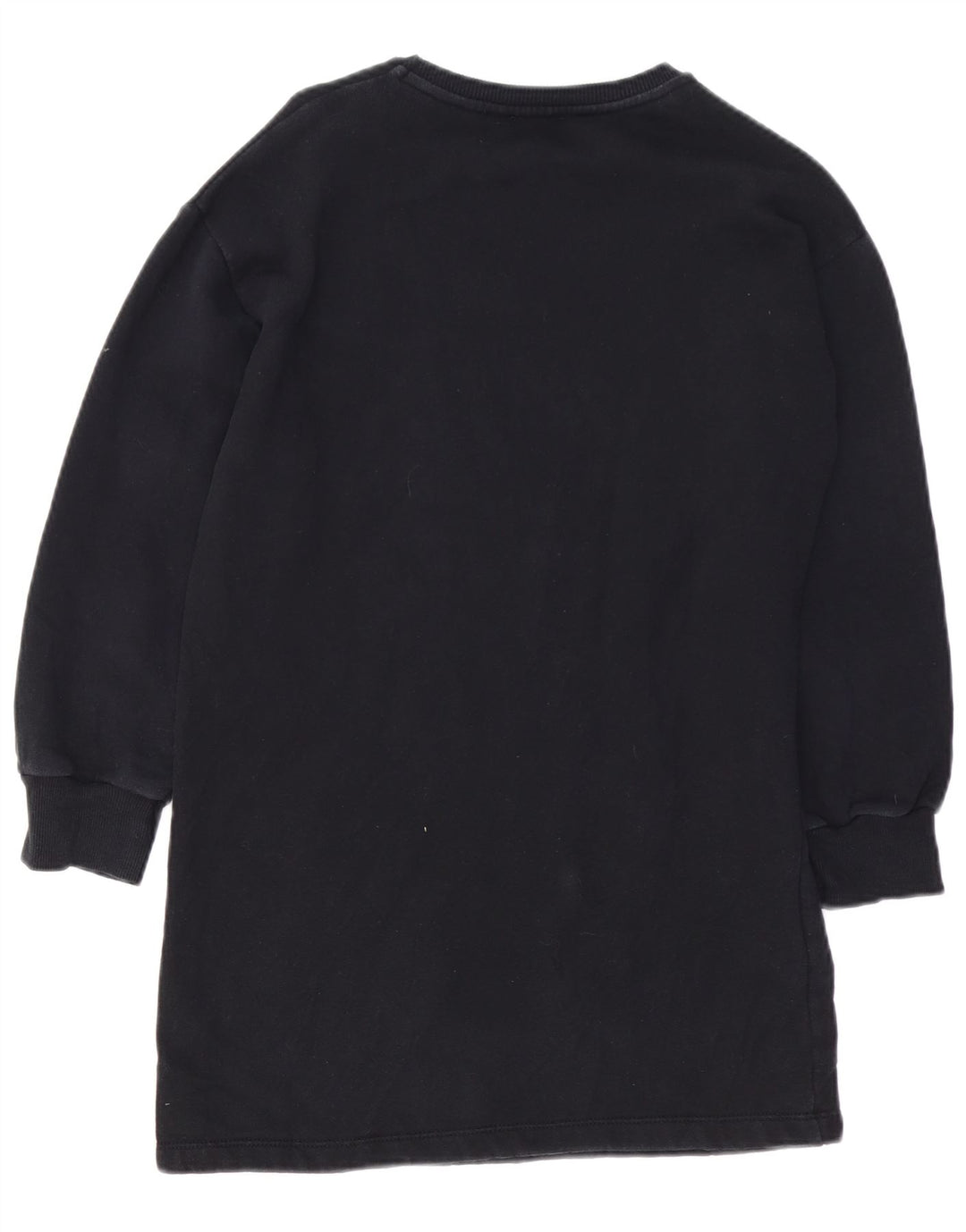 ZARA feminino gráfico moletom jumper vestido Reino Unido 14 médio algodão preto