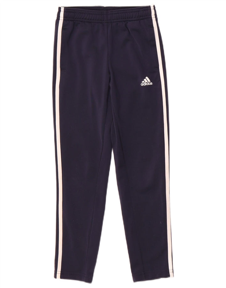 Calças de treino ADIDAS menino 7-8 anos azul marinho poliéster