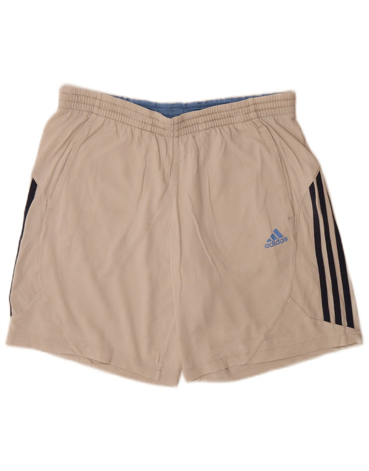Adidas Mens Climalite Sport Shorts Médio Bege Algodão