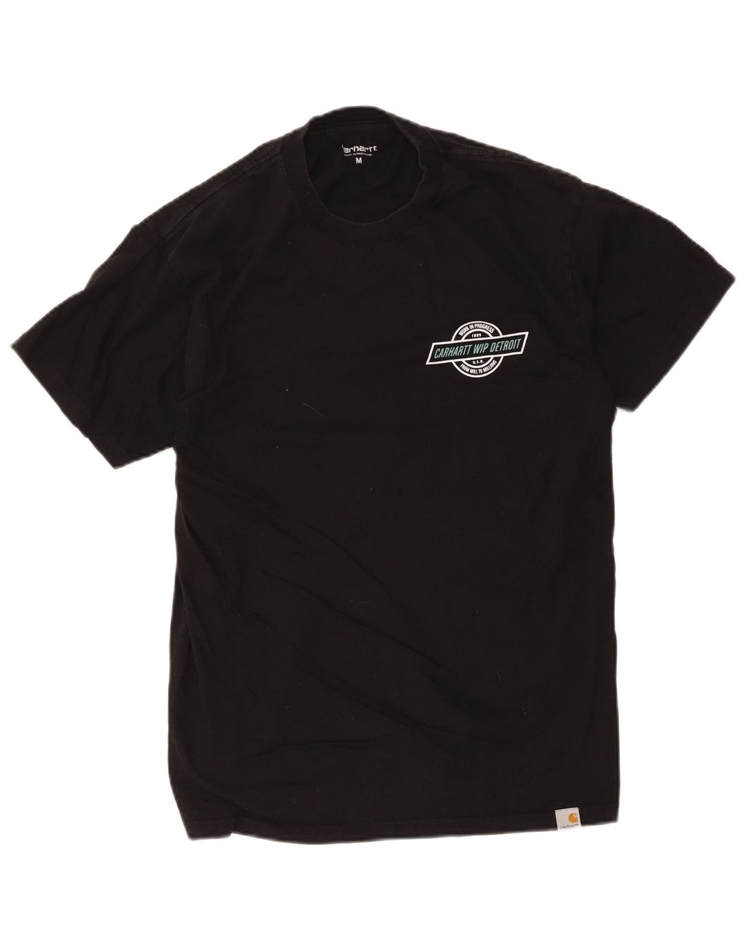 Camiseta gráfica masculina Carhartt Top médio algodão preto