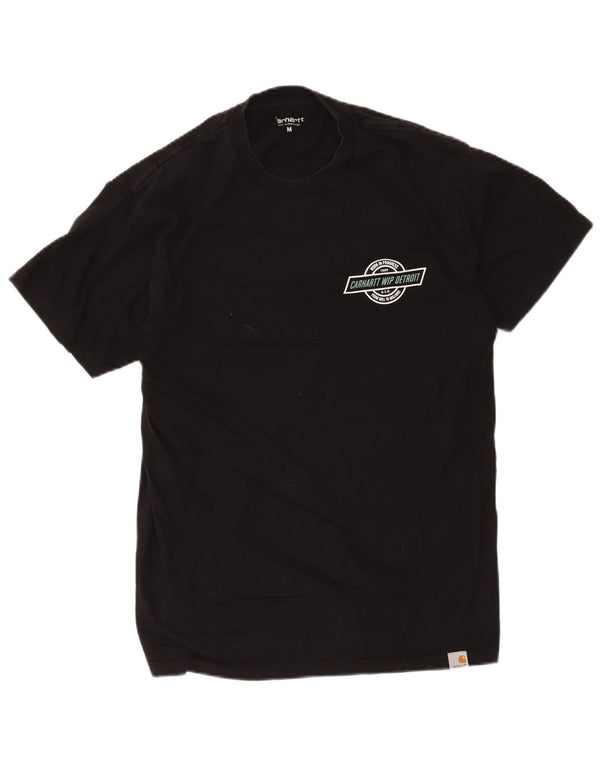 Camiseta gráfica masculina Carhartt Top médio algodão preto