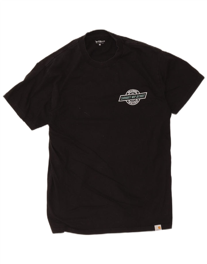 Camiseta gráfica masculina Carhartt Top médio algodão preto