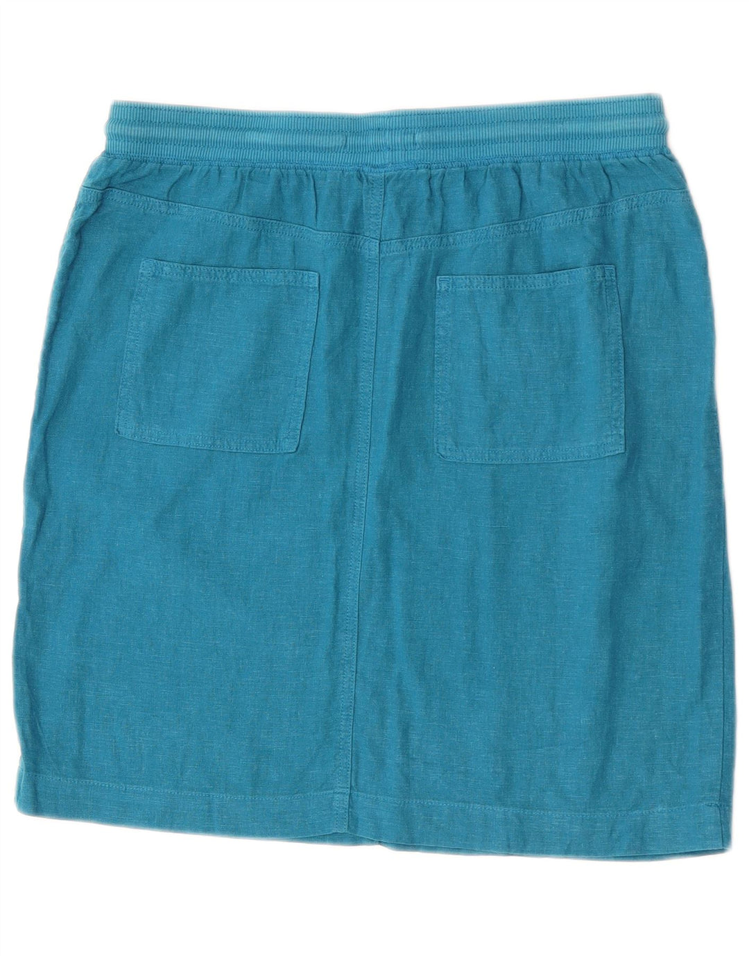 Saia reta feminina Marks & Spencer Reino Unido 12 médio W30 linho azul