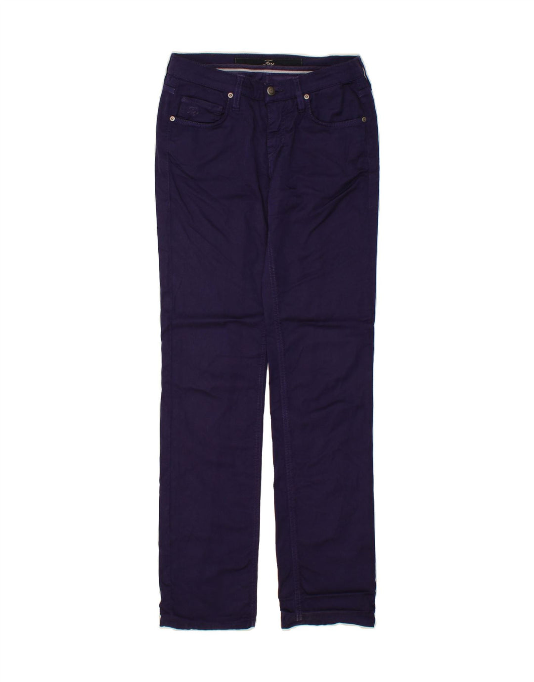 FAY Womens Slim Casual Trousers W28 L32  Purple Cotton Vintage Fay and Second-Hand Fay from Messina Hembry 