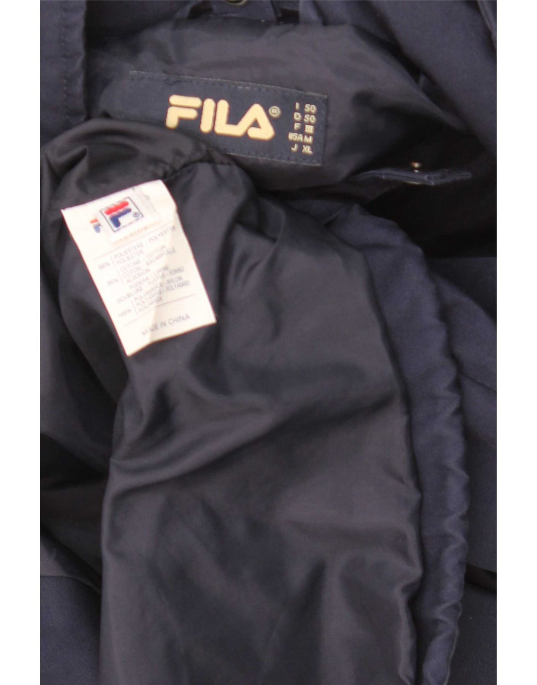 Jaqueta masculina Fila Utility IT 50 grande poliéster azul marinho
