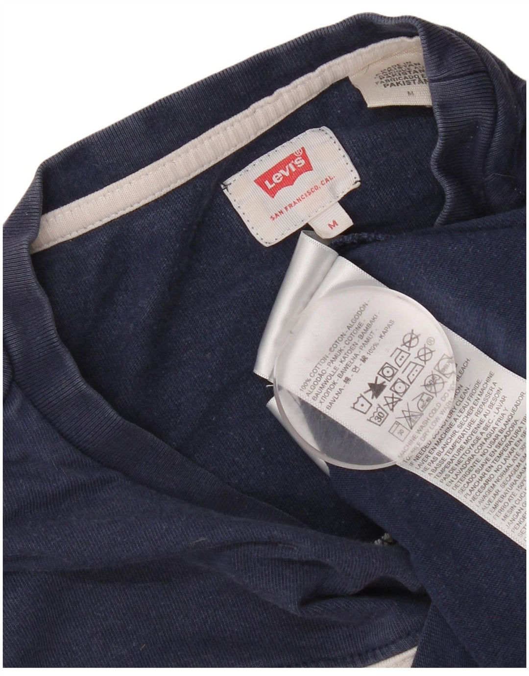 Camiseta gráfica masculina Levi's Top médio azul marinho algodão colorblock