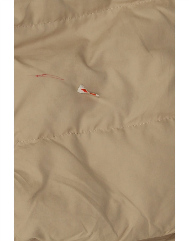 Casaco acolchoado feminino ZARA UK 16 grande bege