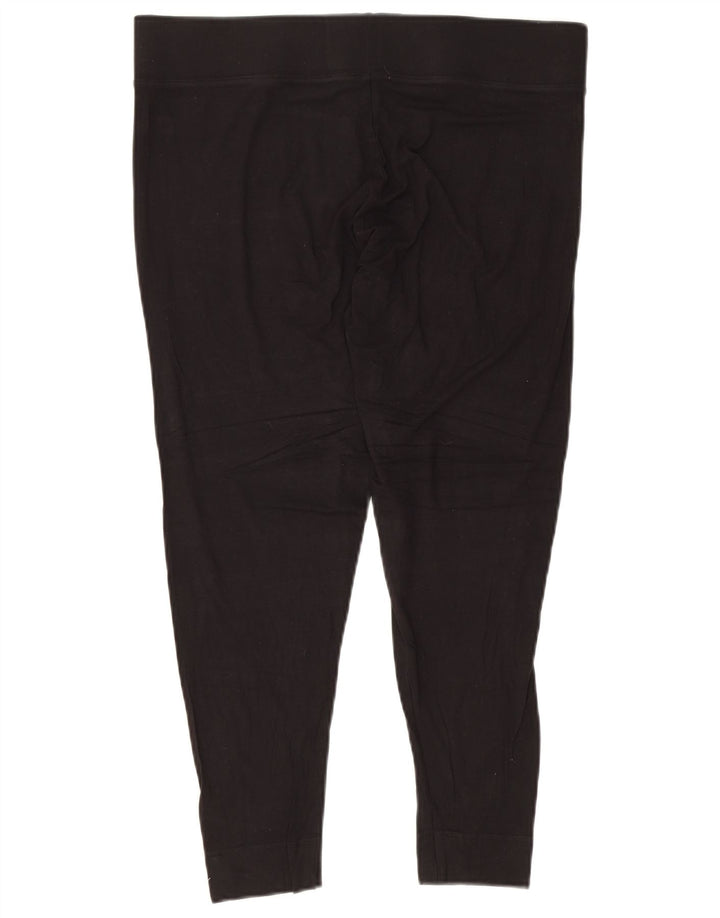 Leggings capri feminino Marks & Spencer Reino Unido 18 XL preto viscose