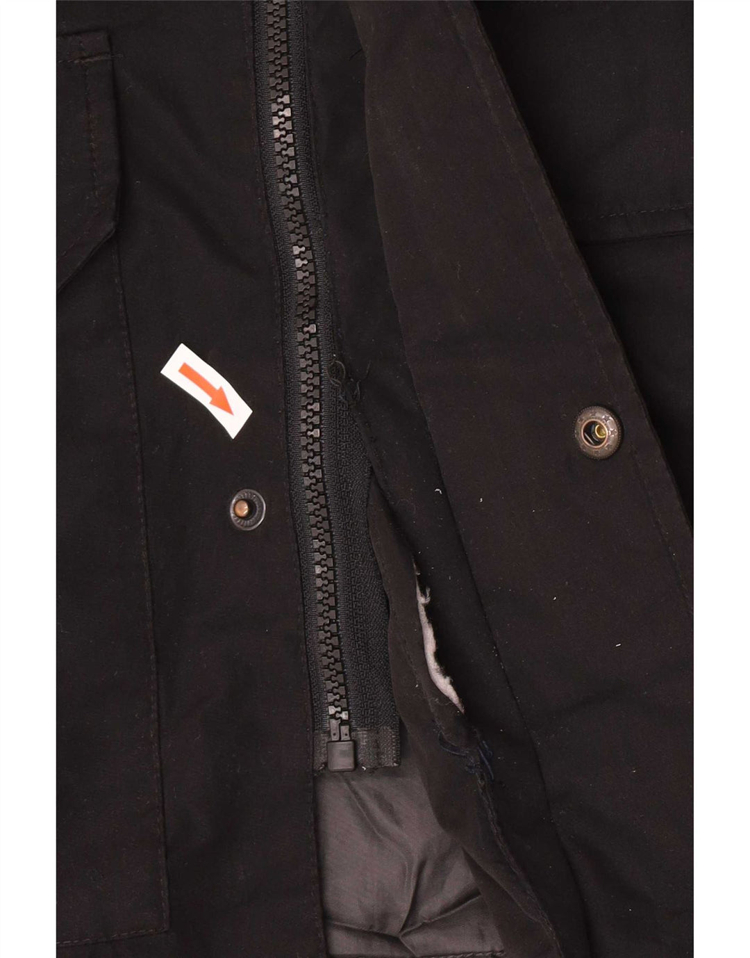 Jaqueta Parka masculina com capuz Jack & Jones Reino Unido 38 poliéster preto médio