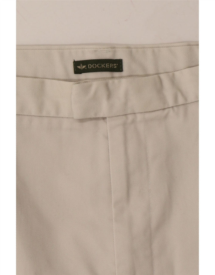 DOCKERS Womens Tapered Casual Trousers W37 L27 White Cotton Vintage Dockers and Second-Hand Dockers from Messina Hembry 