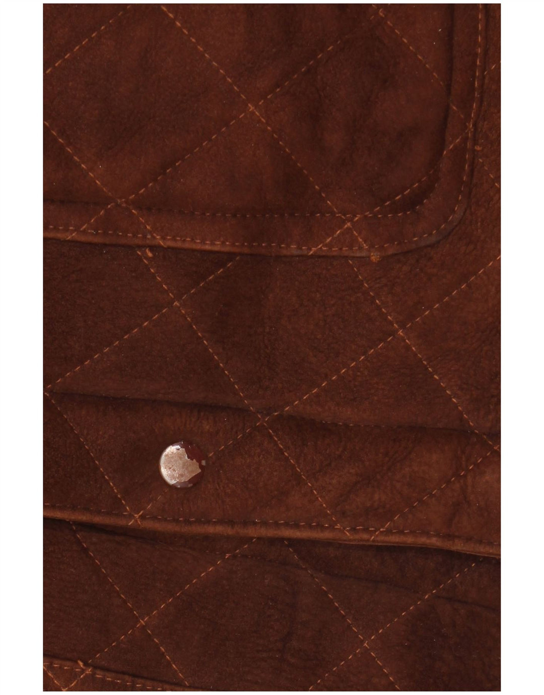 Jaqueta masculina vintage de shearling IT 50 grande marrom shearling