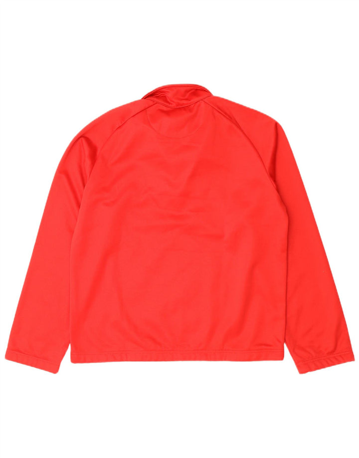 Top masculino KAPPA com zíper e manga comprida em poliéster vermelho médio