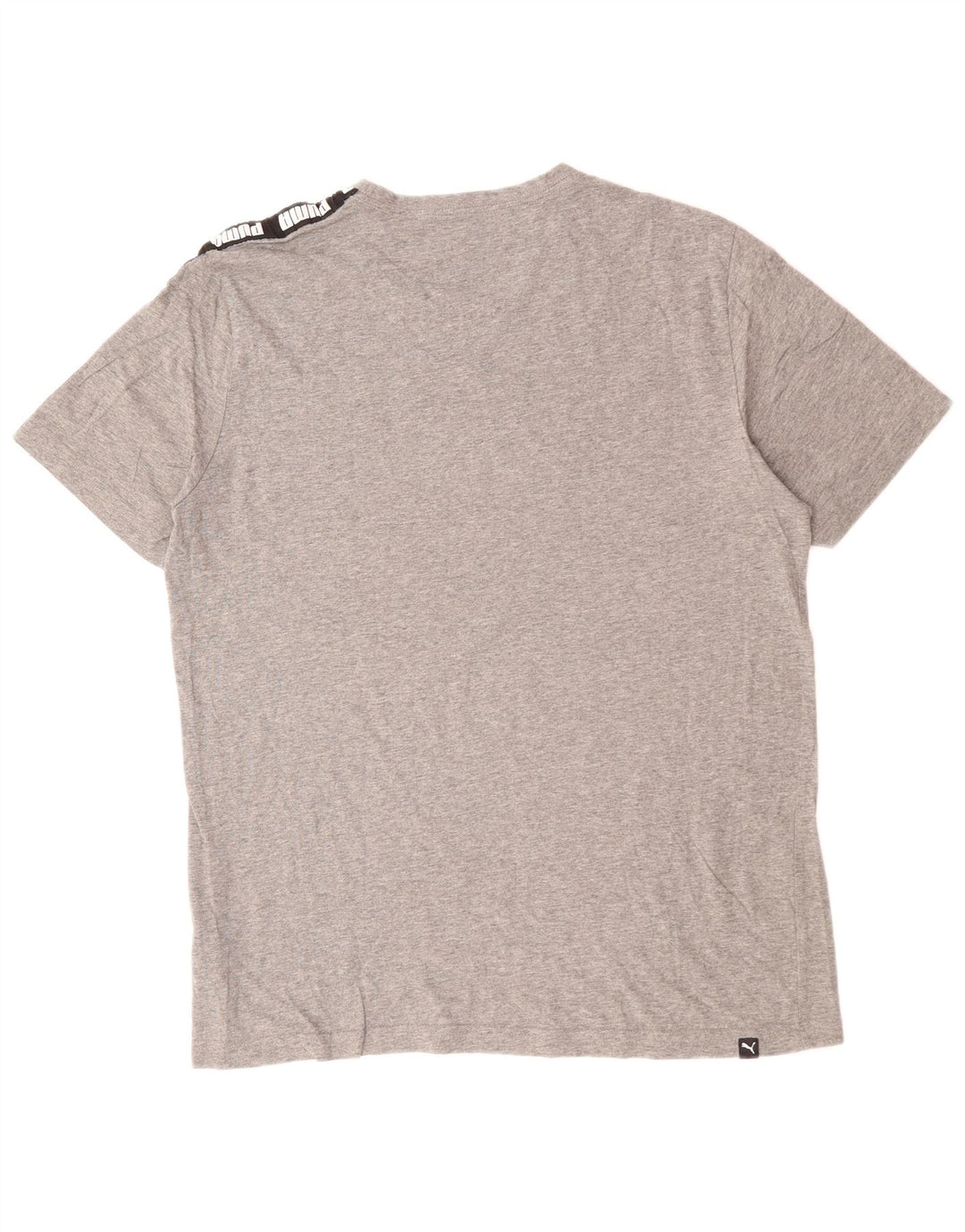 Camiseta masculina gráfica PUMA grande algodão colorblock cinza