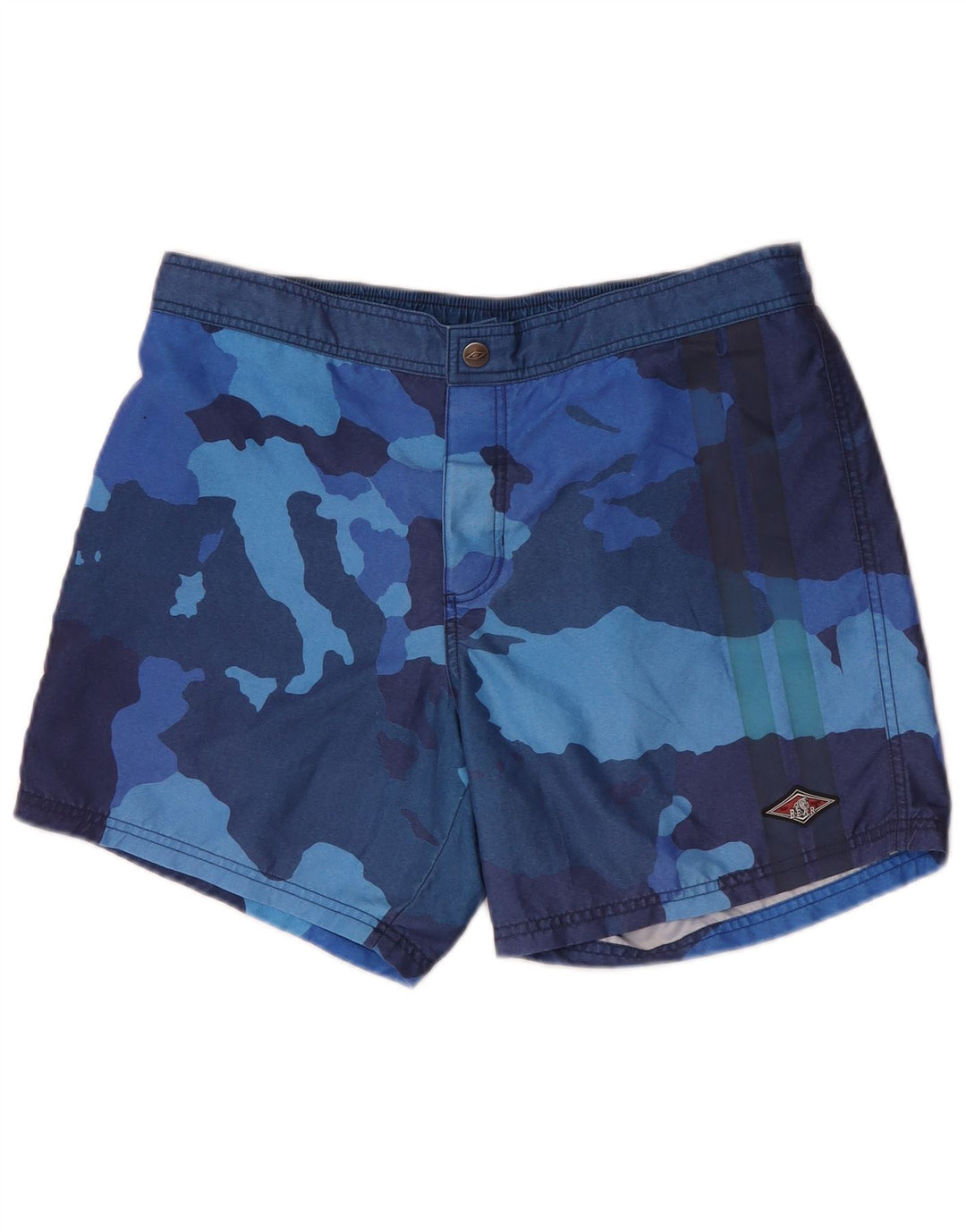Shorts de natação masculino Bear grande poliéster camuflado azul