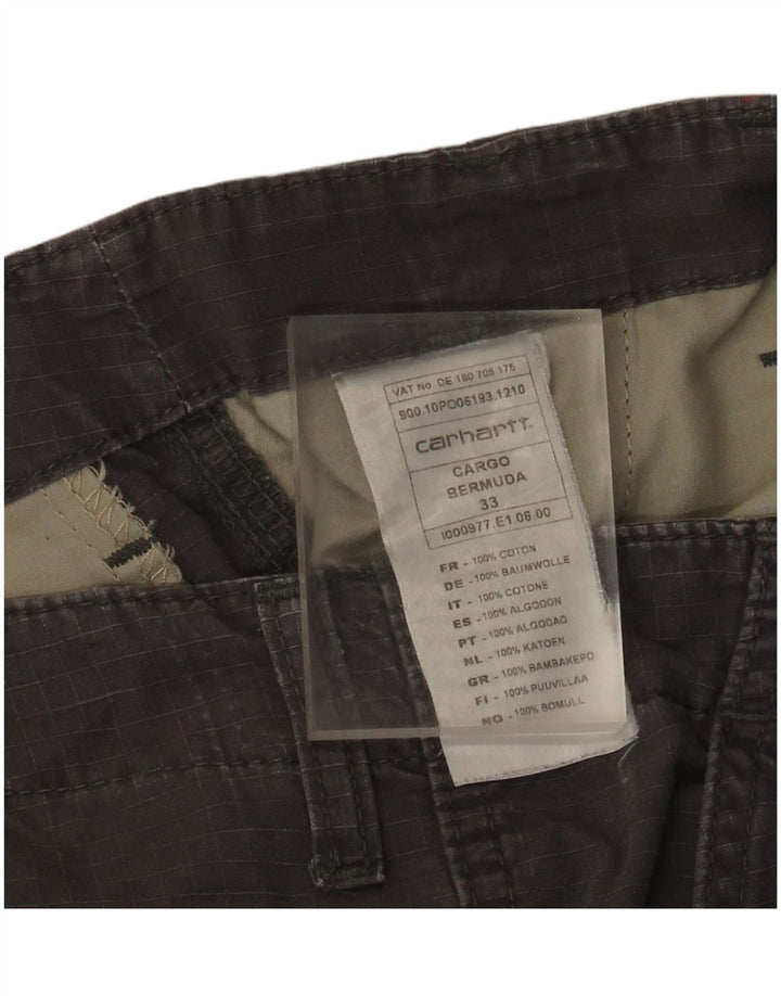 Carhartt Mens Cargo Shorts W33 Médio Algodão Cinza