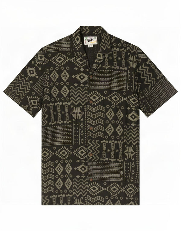 Camisa feminina de manga curta Pull & Bear pequena viscose geométrica preta