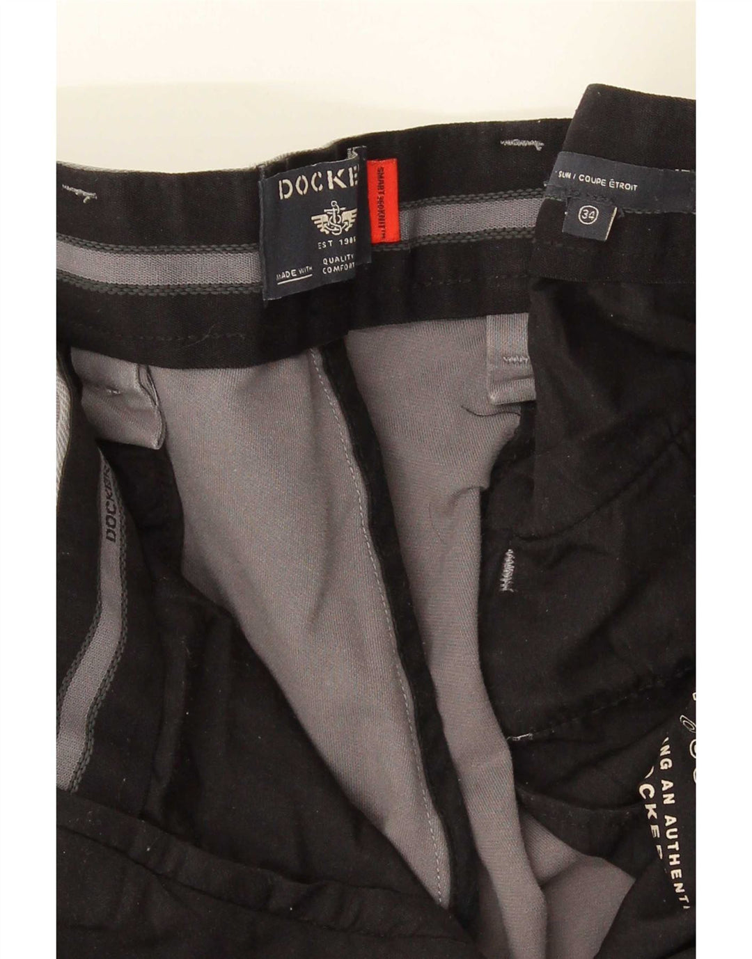 Calça Dockers Mens Slim Chino W34 L31 Algodão Cinza
