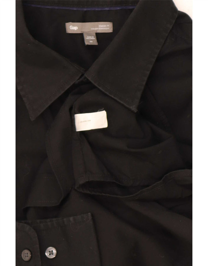 Gap Mens Classic Fit Camisa Médio Algodão Preto