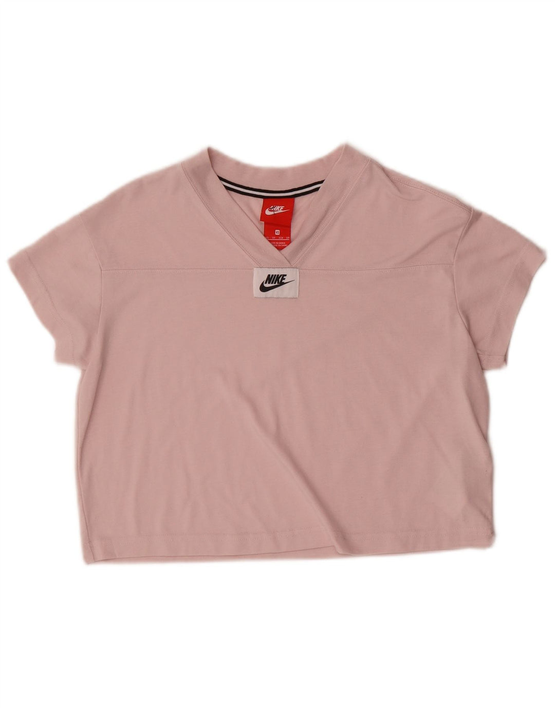 Camiseta Nike Feminina Crop Top UK 6 XS Rosa Poliéster