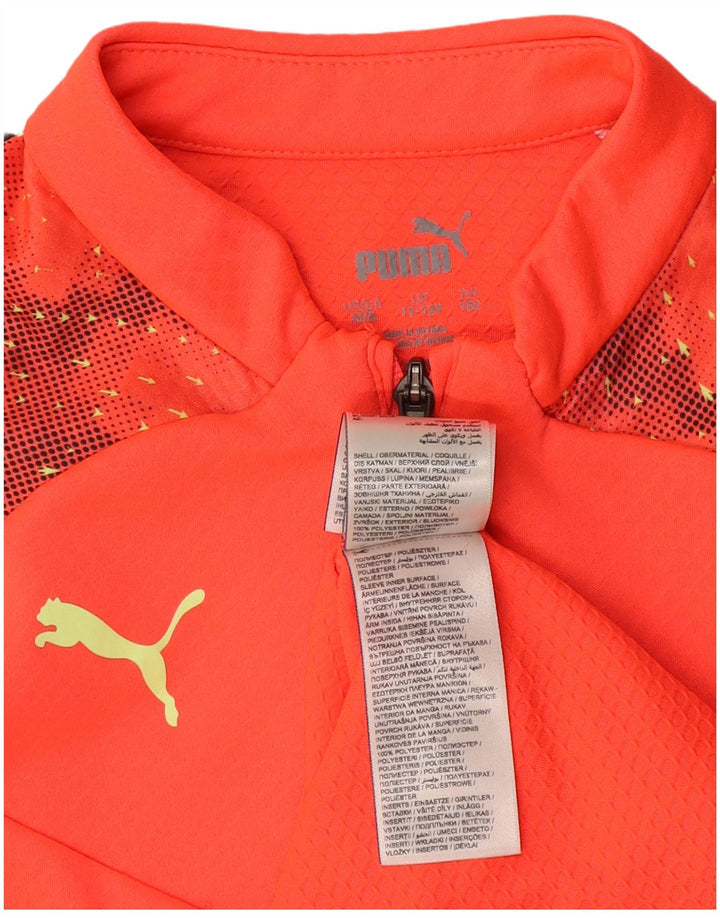Puma Meninos Graphic Pullover Treino Top 11-12 Anos Laranja Colorblock
