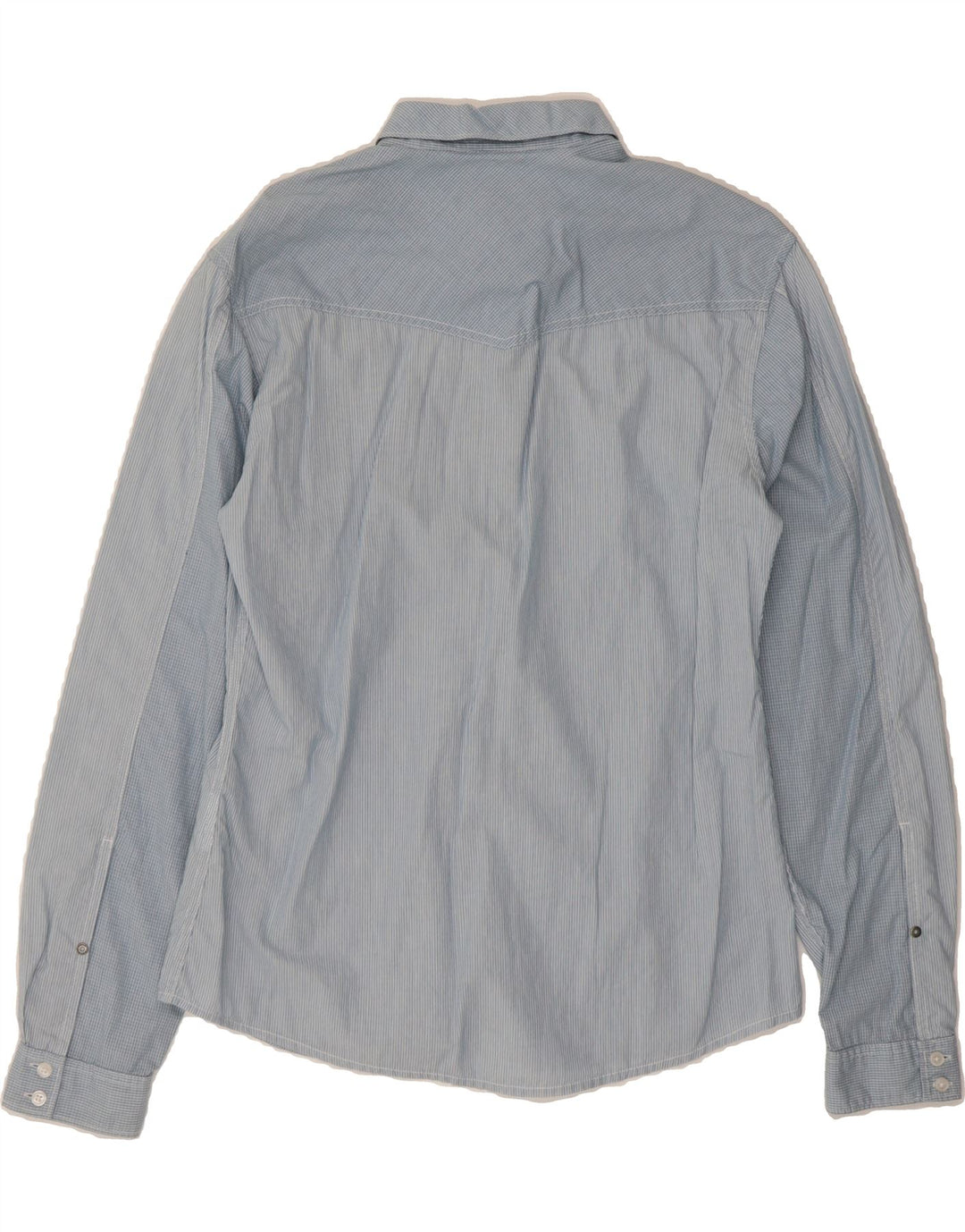 ESPRIT Mens Shirt Medium Blue Pinstripe Cotton Vintage Esprit and Second-Hand Esprit from Messina Hembry 