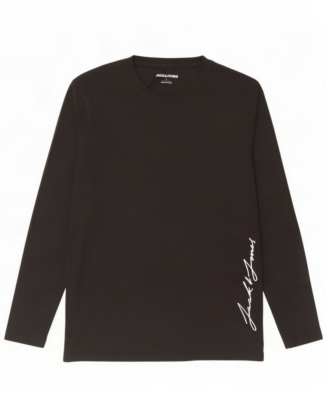 Top gráfico masculino Jack & Jones manga comprida grande preto