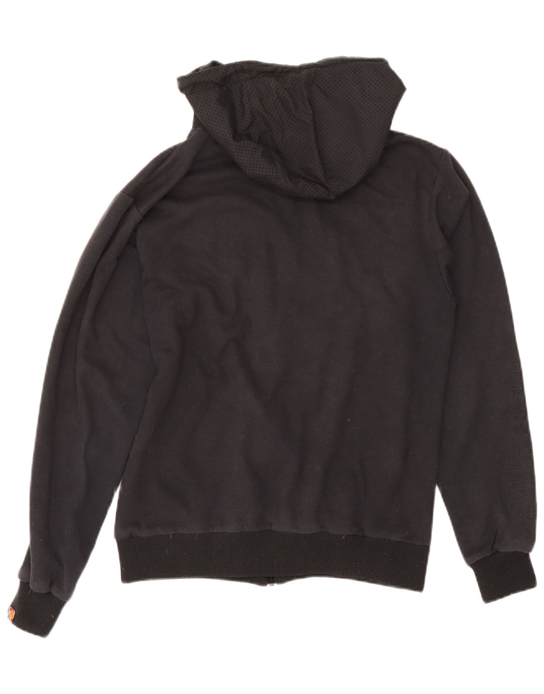 Suéter Ellesse masculino com capuz e zíper médio preto algodão