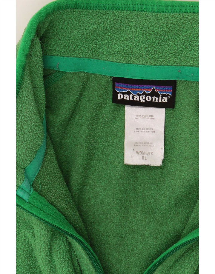 Jaqueta de lã feminina Patagonia UK 18 XL verde poliéster