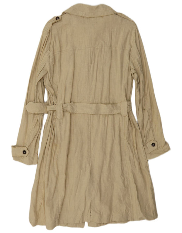 Trench Coat feminino vintage IT 46 grande bege Lyocell
