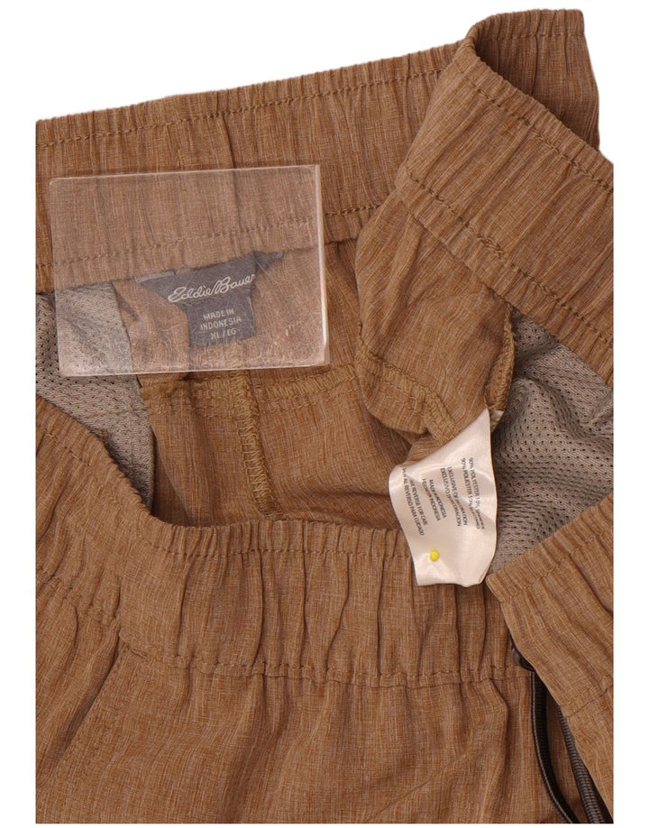 Eddie Bauer Mens Sport Shorts XL Marrom Poliéster