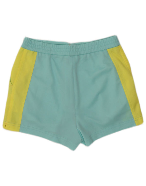 ELLESSE Shorts feminino casual IT 44 médio W32 azul colorblock poliéster