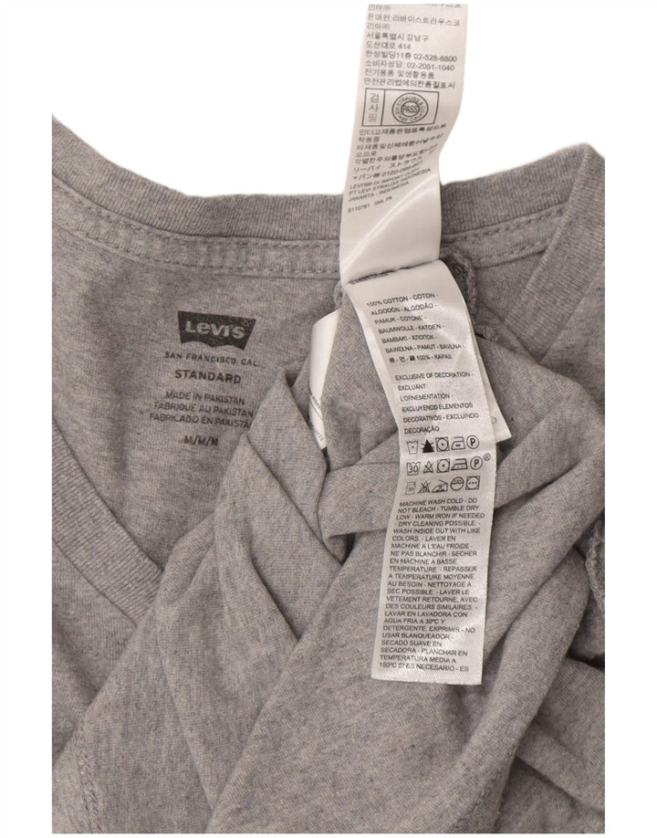 Camiseta masculina padrão LEVI'S algodão cinza médio