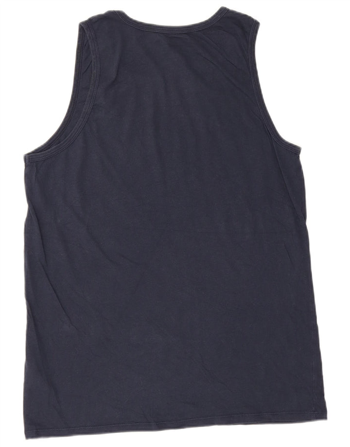 Nike Mens Athletic Cut Vest Top Médio Azul Marinho Algodão