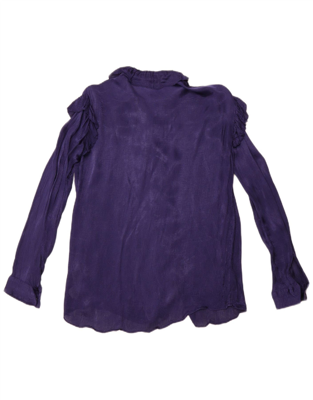 MASSIMO DUTTI Blusa feminina oversized com babados na frente UE 34 2XS roxo