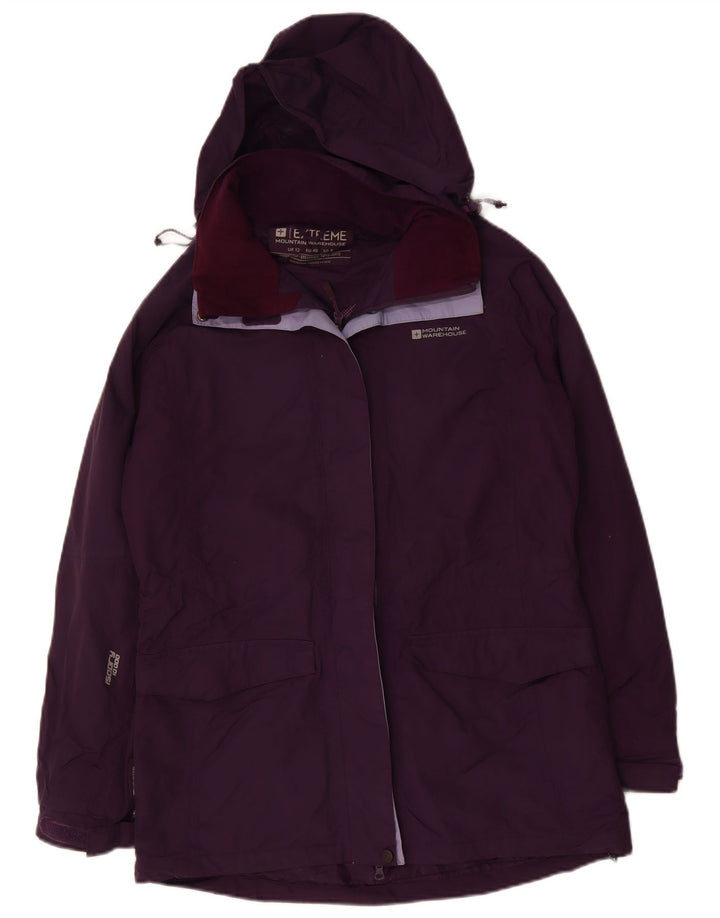 Jaqueta de chuva feminina com capuz Mountain Warehouse UK 12 nylon roxo médio