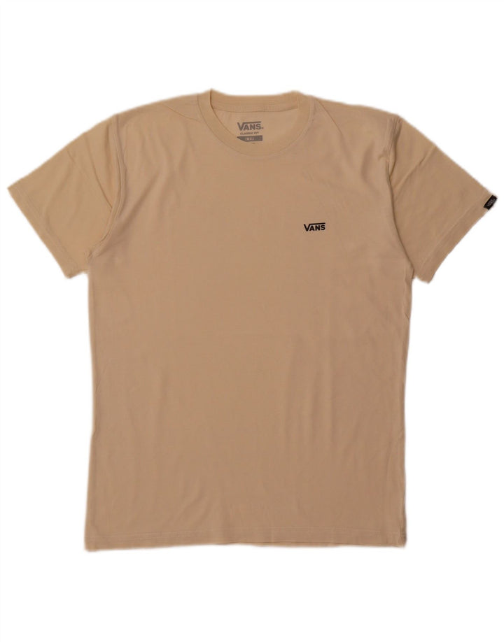 Camiseta VANS Masculina Classic Fit Top Pequeno Algodão Bege