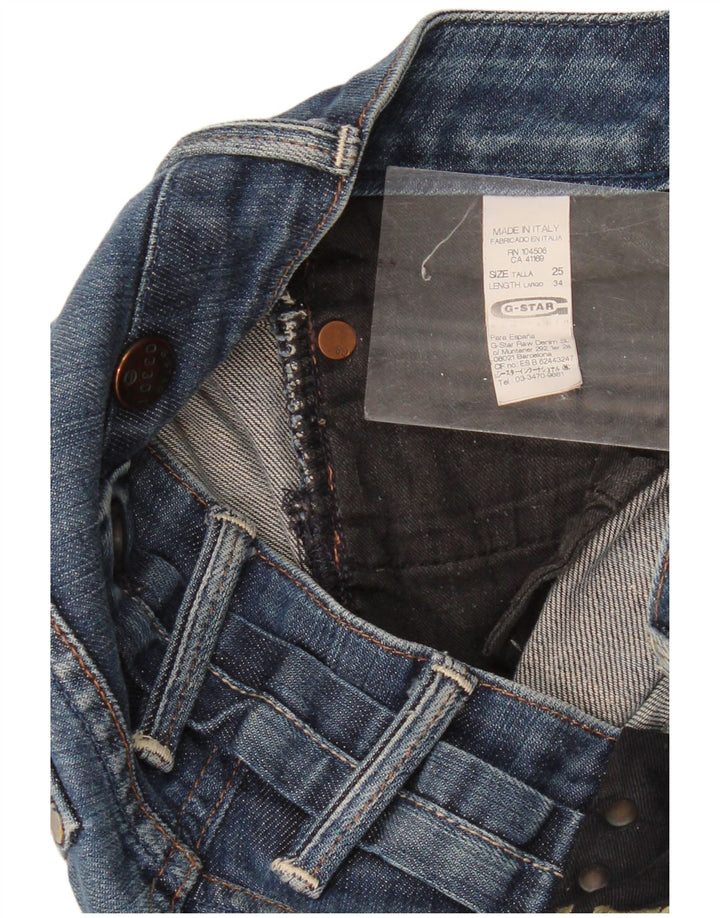 Calça jeans skinny feminina cintura baixa G-Star W25 L34 algodão azul