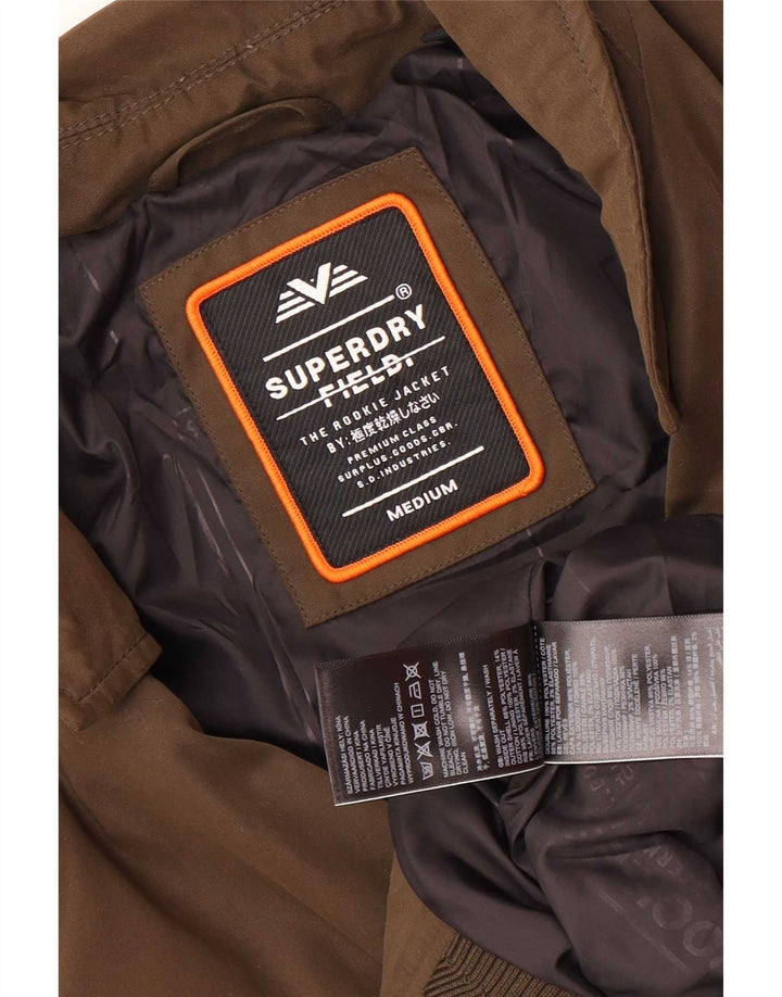 Jaqueta bomber masculina Superdry UK 38 poliéster cáqui médio
