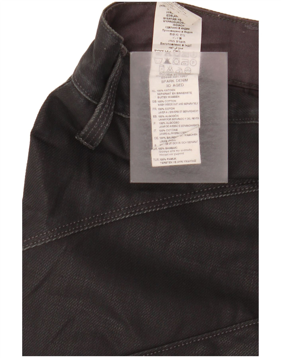 Calça cargo slim masculina G-Star W33 L32 algodão preto