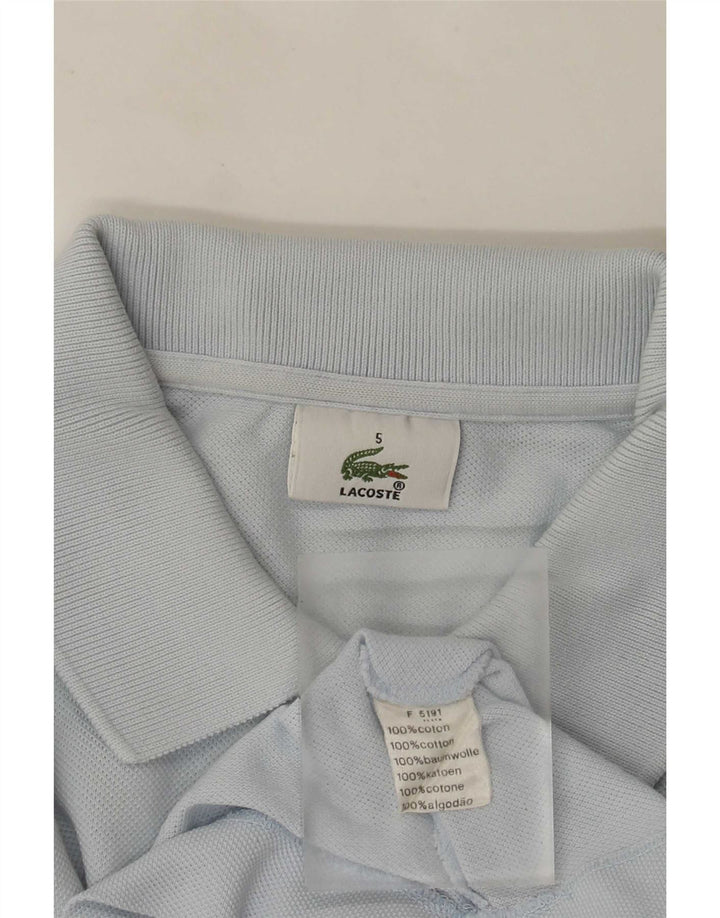 Camisa polo masculina Lacoste tamanho 5 grande algodão azul