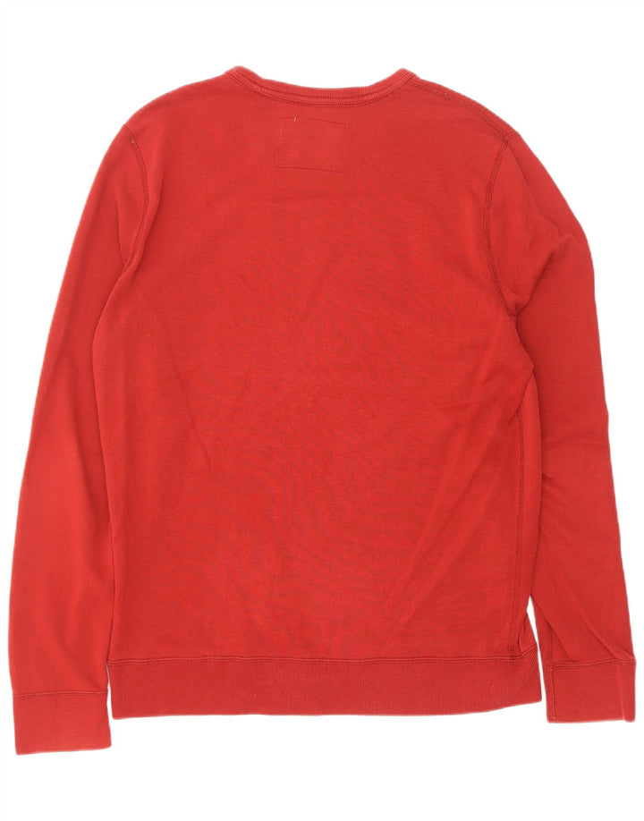 Suéter masculino Abercrombie & Fitch Muscle Graphic moletom médio vermelho