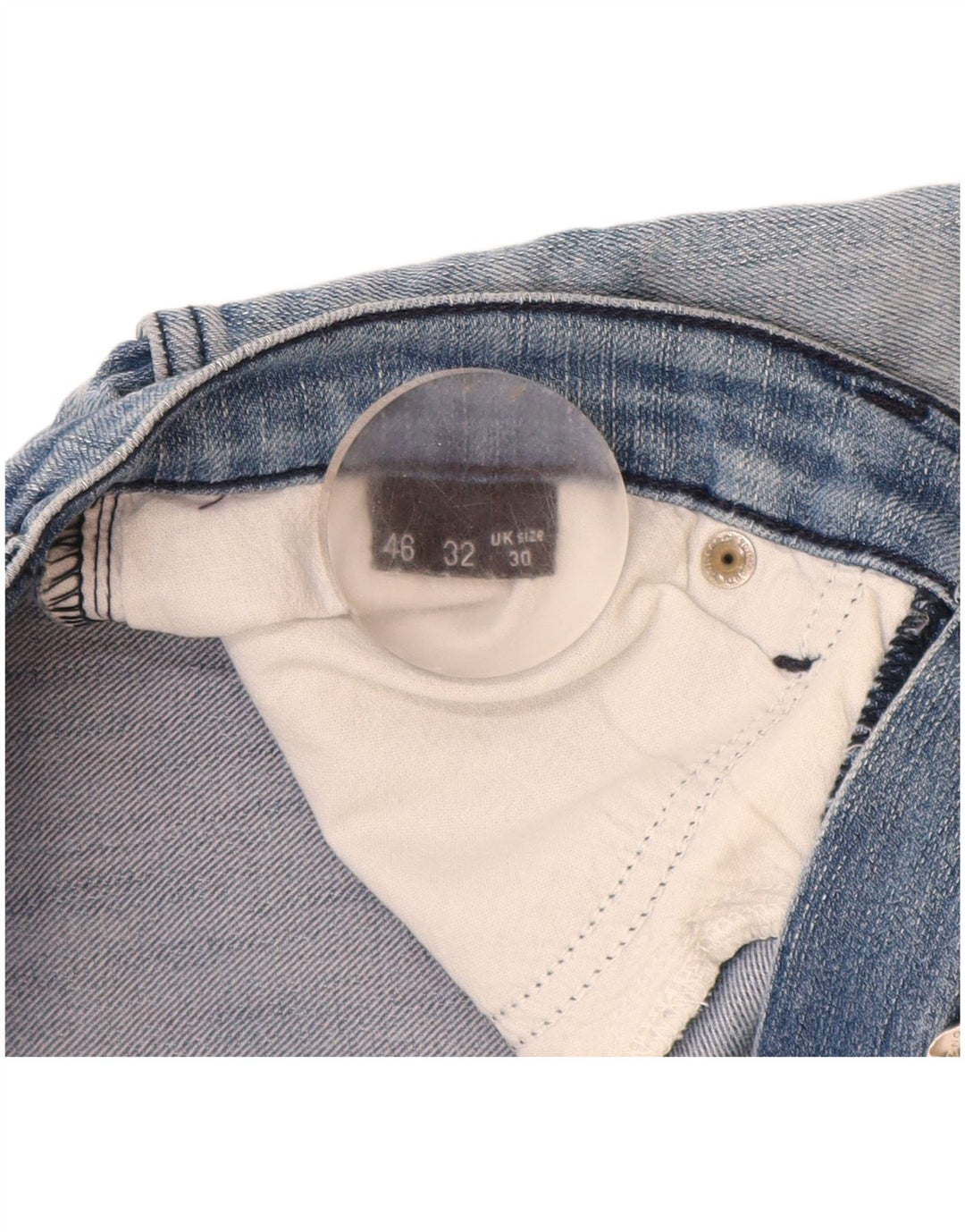 Shorts jeans masculino Trussardi W30 algodão azul médio