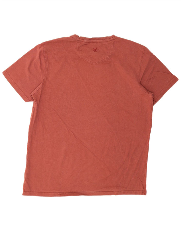 Camiseta masculina FAT FACE de ajuste regular com estampa gráfica grande de algodão vermelho