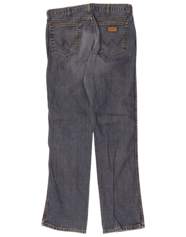 Wrangler Masculino Alaska Straight Jeans W34 L34 Azul Algodão