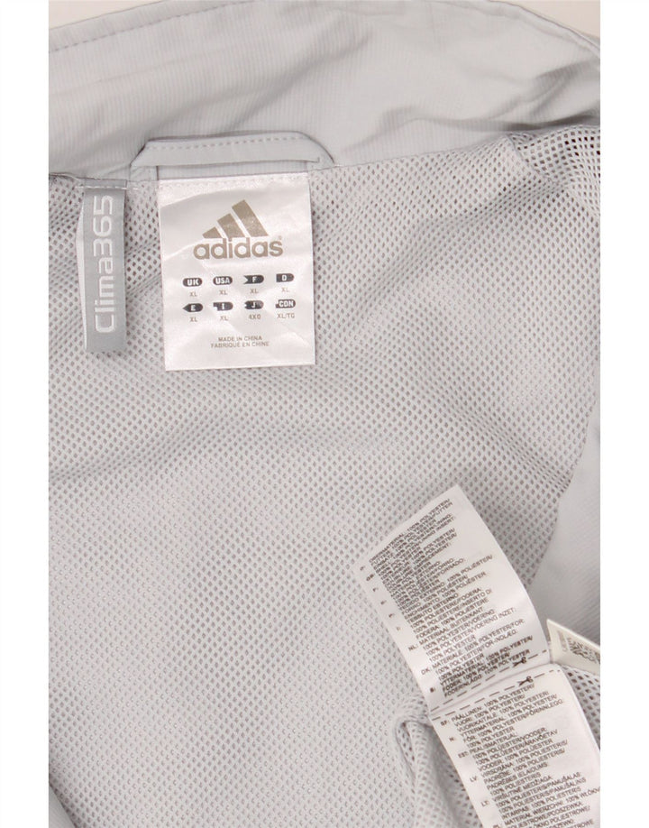 ADIDAS Mens Clima 365 Rain Jacket UK 42 XL Cinza Colourblock Poliéster
