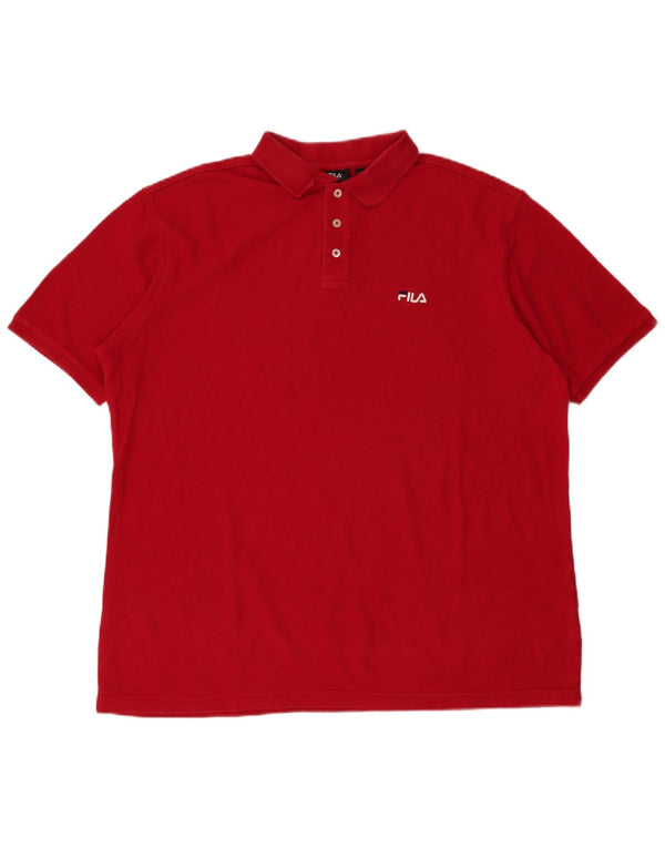 Camisa polo masculina FILA 2XL algodão vermelho