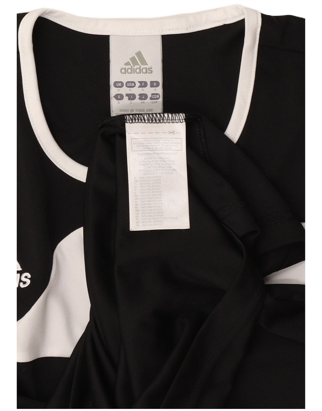 Adidas Mens Climalite Camiseta Top Pequeno Preto Colorblock Poliéster