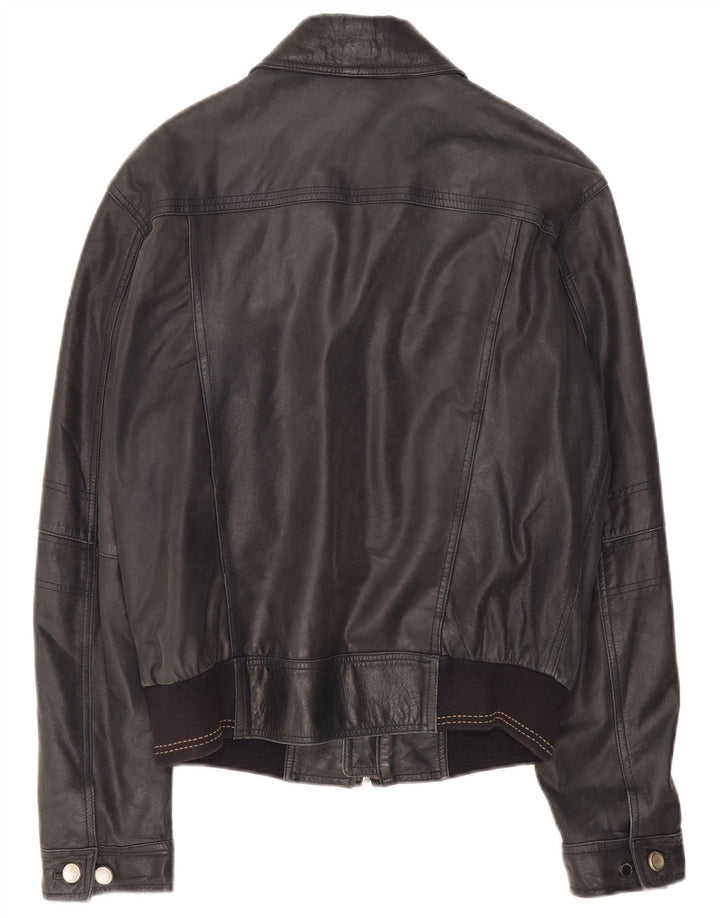 Jaqueta masculina de couro bomber Conbipel IT 48 couro preto médio