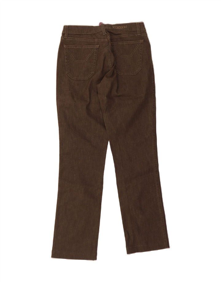 JECKERSON Womens Straight Jeans W33 L30 Brown Cotton Classic Vintage Jeckerson and Second-Hand Jeckerson from Messina Hembry 